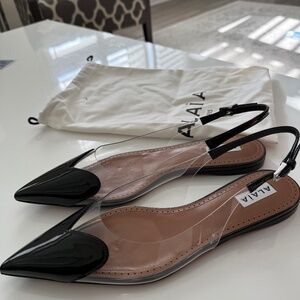 Alaia Women's Le Coeur Slingback Flats - Black